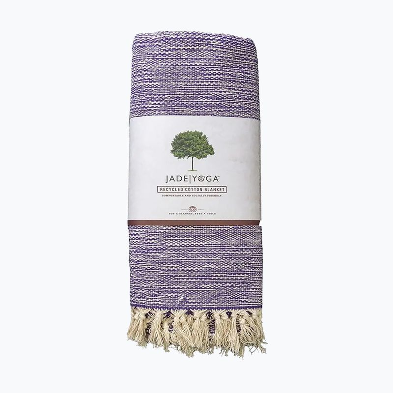 Jogos antklodė JadeYoga Recycled Cotton Hand Loomed Yoga purple