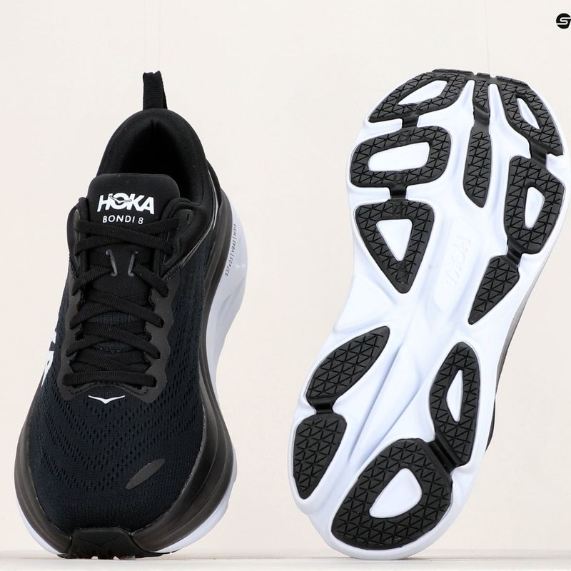 Vyriški bėgimo bateliai HOKA Bondi 8 black/white 12