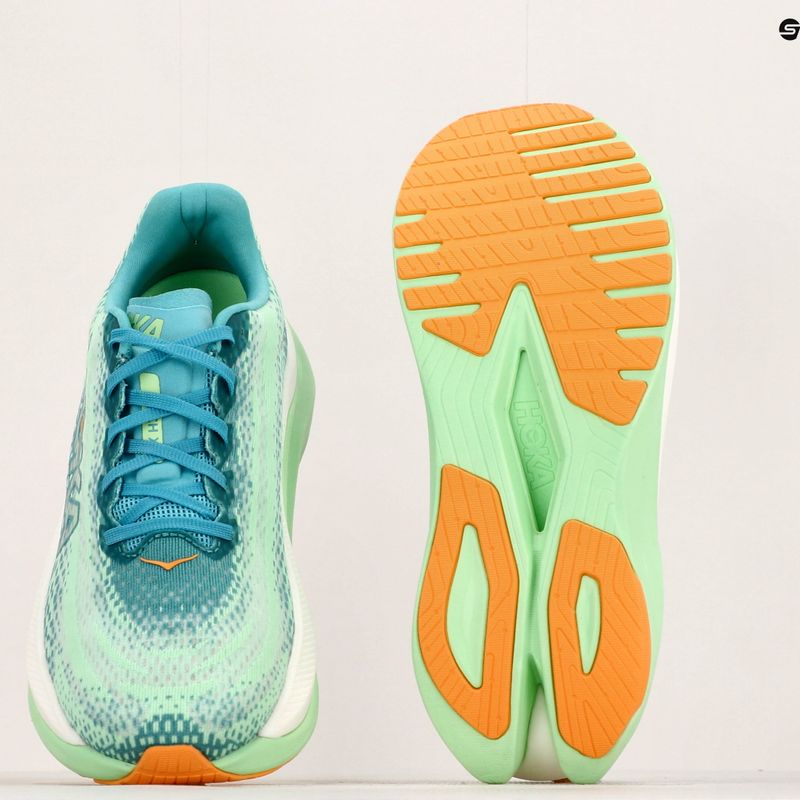 Vyriški bėgimo bateliai HOKA Mach X ocean mist/lime glow 25