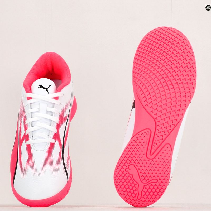 Vaikiški futbolo bateliai PUMA Ultra Play IT Jr puma white/puma black/fire orchid 17