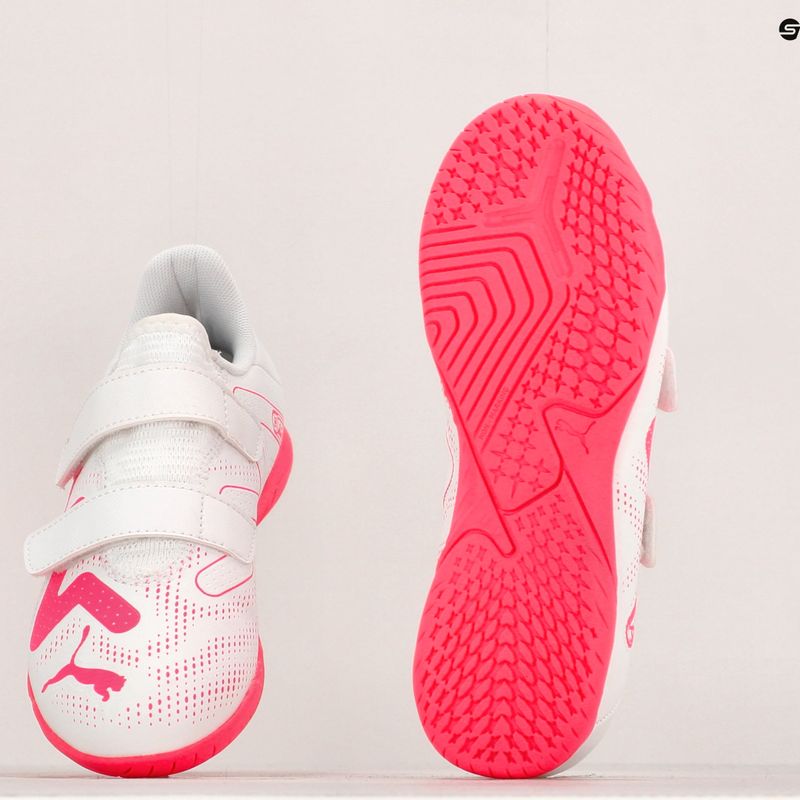Vaikiški futbolo bateliai PUMA Future Play IT V Jr puma white/fire orchid 15