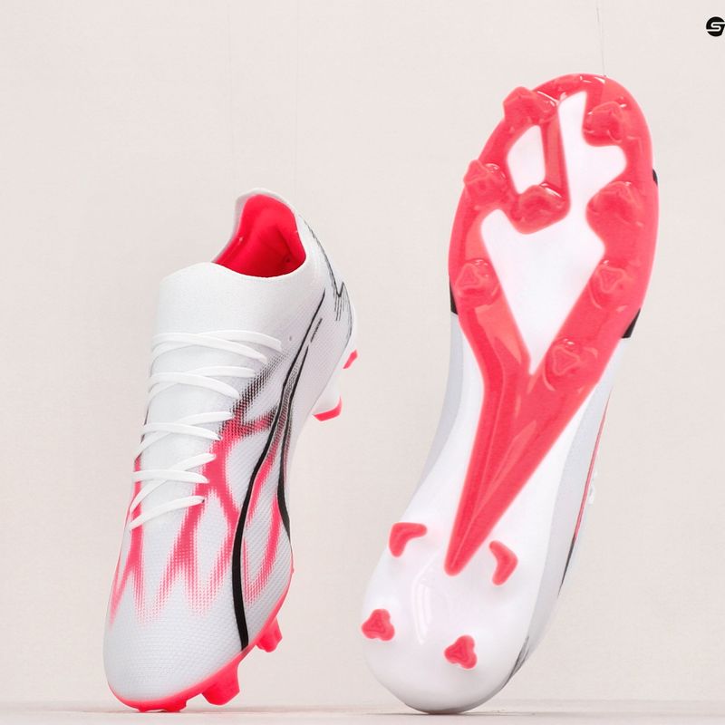 Vyriški futbolo bateliai PUMA Ultra Match FG/AG puma white/puma black/fire orchid 16