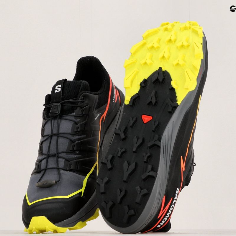 Salomon Thundercross vyriški bėgimo bateliai black/quiet shade/fiery coral 17