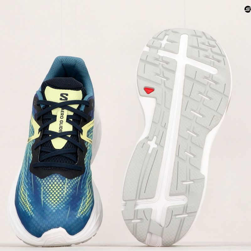 Vyriški bėgimo bateliai Salomon Aero Glide blue ashes/dark sapphire/sunny lime 22