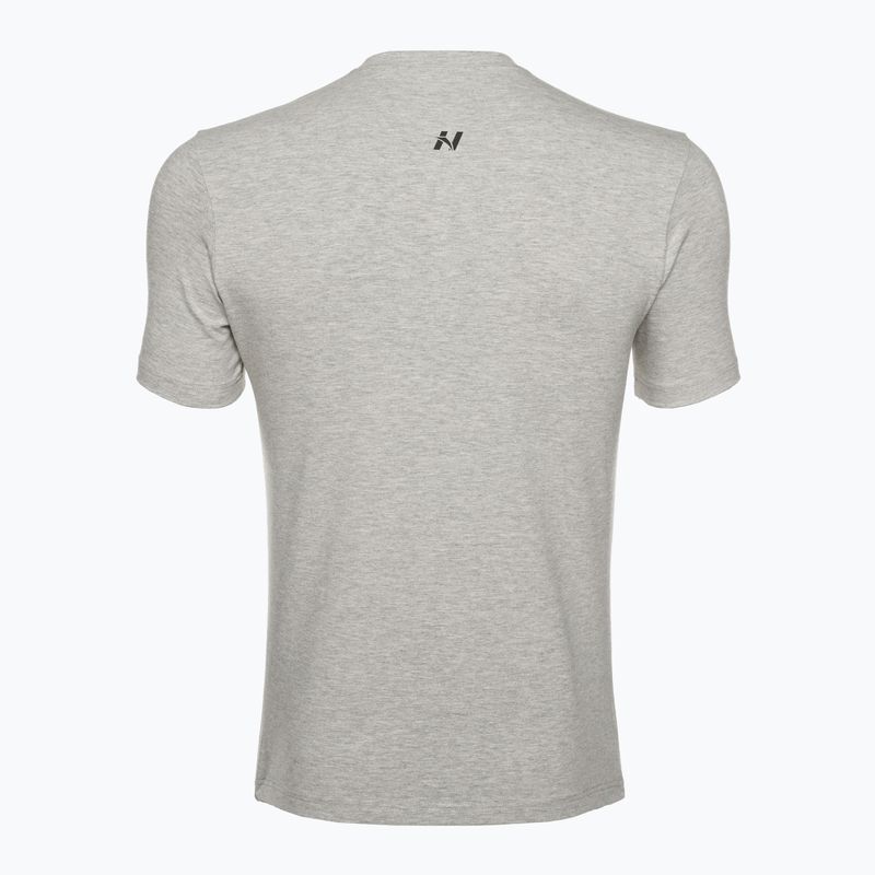 NEBBIA Minimalist Logo vyriški treniruočių marškinėliai šviesiai pilki 5