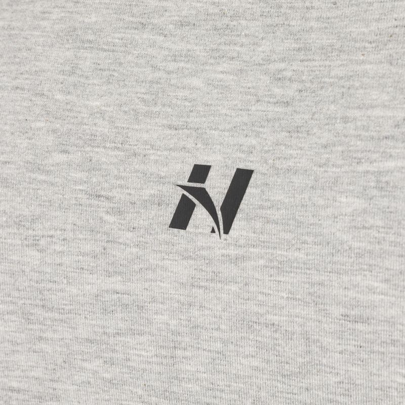NEBBIA Minimalist Logo vyriški treniruočių marškinėliai šviesiai pilki 7