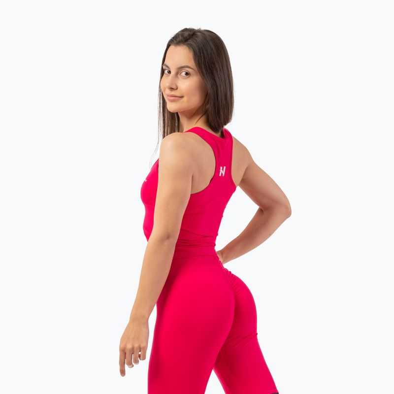 Moteriškas treniruočių marškinėlis NEBBIA Sporty Slim Fit Crop pink 2