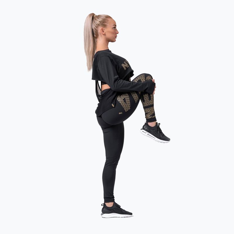 Moteriškos treniruočių kelnės NEBBIA Gold Print black 8270110 2