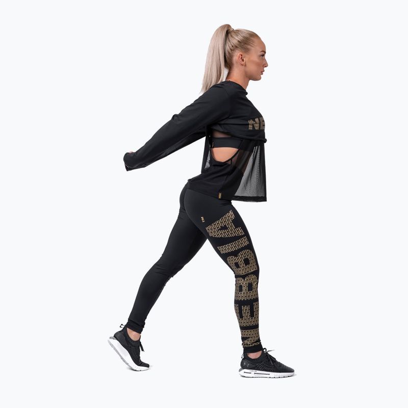 Moteriškos treniruočių kelnės NEBBIA Gold Print black 8270110