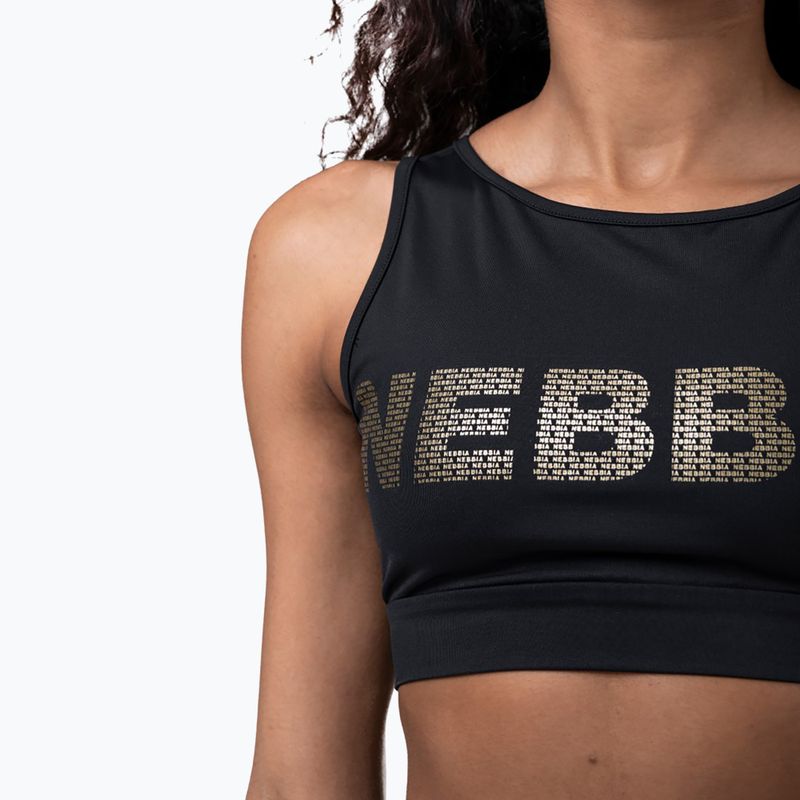 Treniruočių liemenėlė NEBBIA Gold Mesh Mini Top black 8300110 4