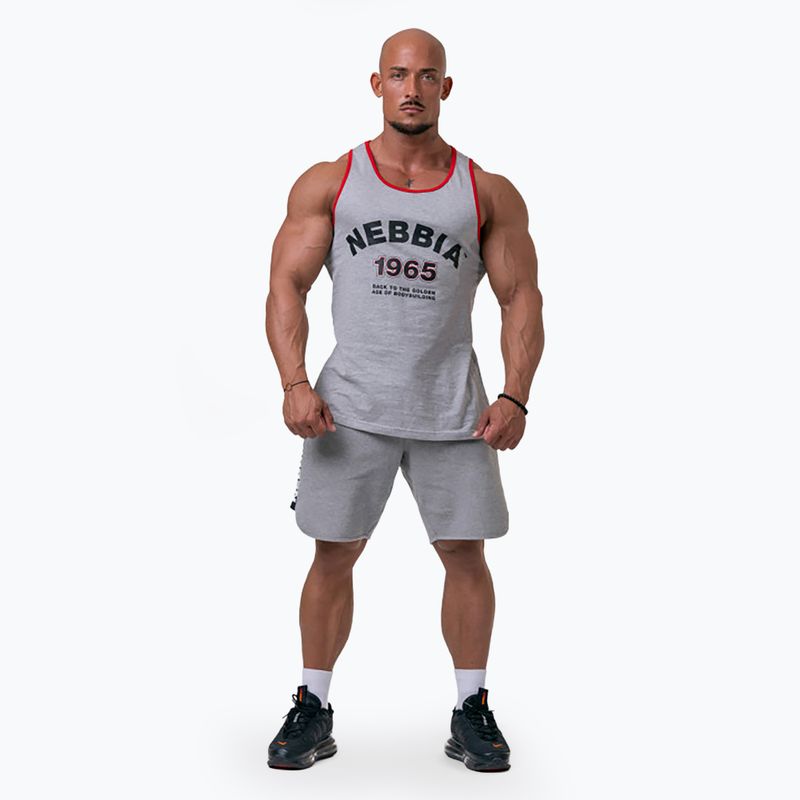 Moteriškas dviračių tank topas NEBBIA Old-School Muscle Tank Top light grey 2