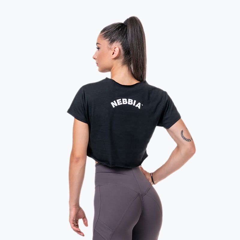Treniruočių viršutinė dalis moterims NEBBIA Loose Fit & Sporty Crop Top black 5830110 2
