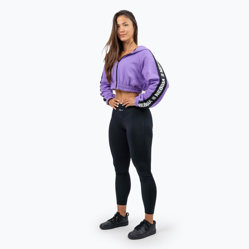 Moteriškas džemperis NEBBIA Crop Hoodie Iconic lila 2