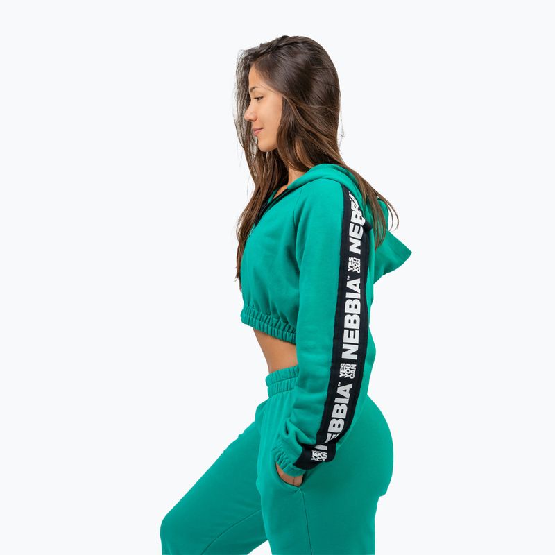 Moteriškas džemperis NEBBIA Crop Hoodie Iconic green 4