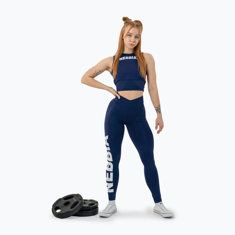 Moteriškos treniruočių tamprės NEBBIA Glute Check High Waisted dark blue 2