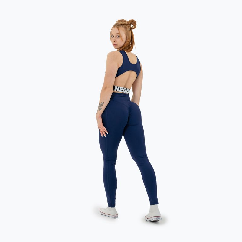 Moteriškos treniruočių tamprės NEBBIA Glute Check High Waisted dark blue 3