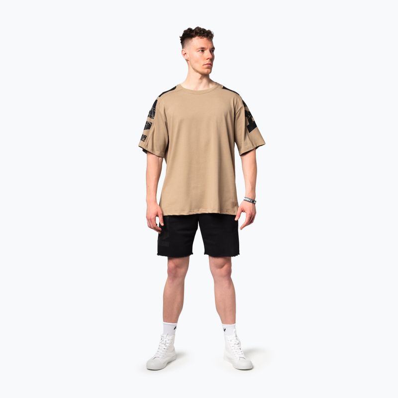 Vyriški treniruočių marškinėliai NEBBIA Lifting Club light brown 2