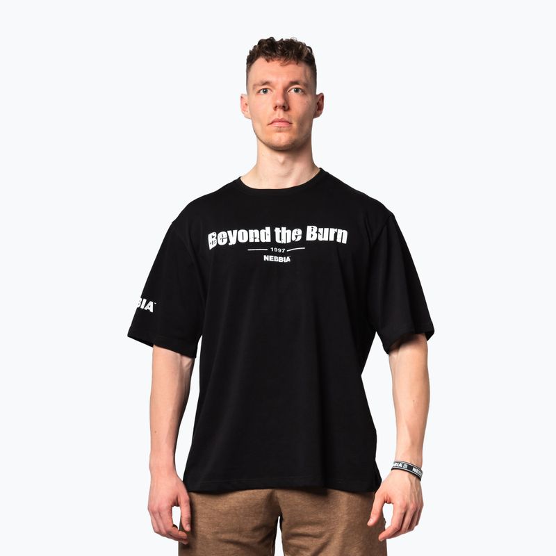 Vyriški treniruočių marškinėliai NEBBIA Heavyweight Grind black