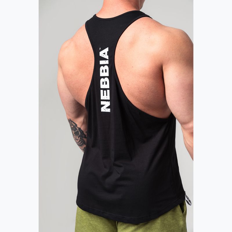 Vyriškas treniruočių tank topas NEBBIA Flexin black 4