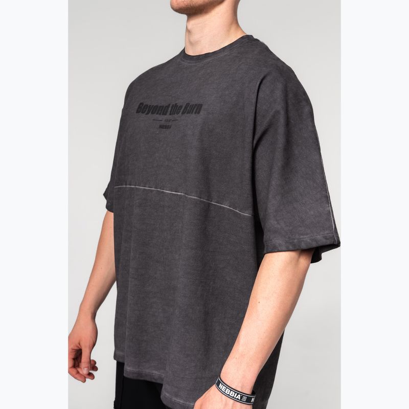 Vyriški treniruočių marškinėliai NEBBIA Washed-Off Heavyweight No Shortcuts black 4