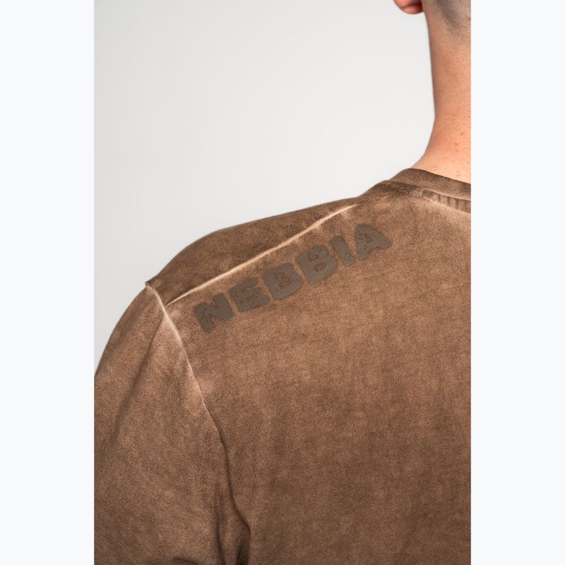 Treniruočių marškinėliai NEBBIA Washed-Off Heritage light brown 4