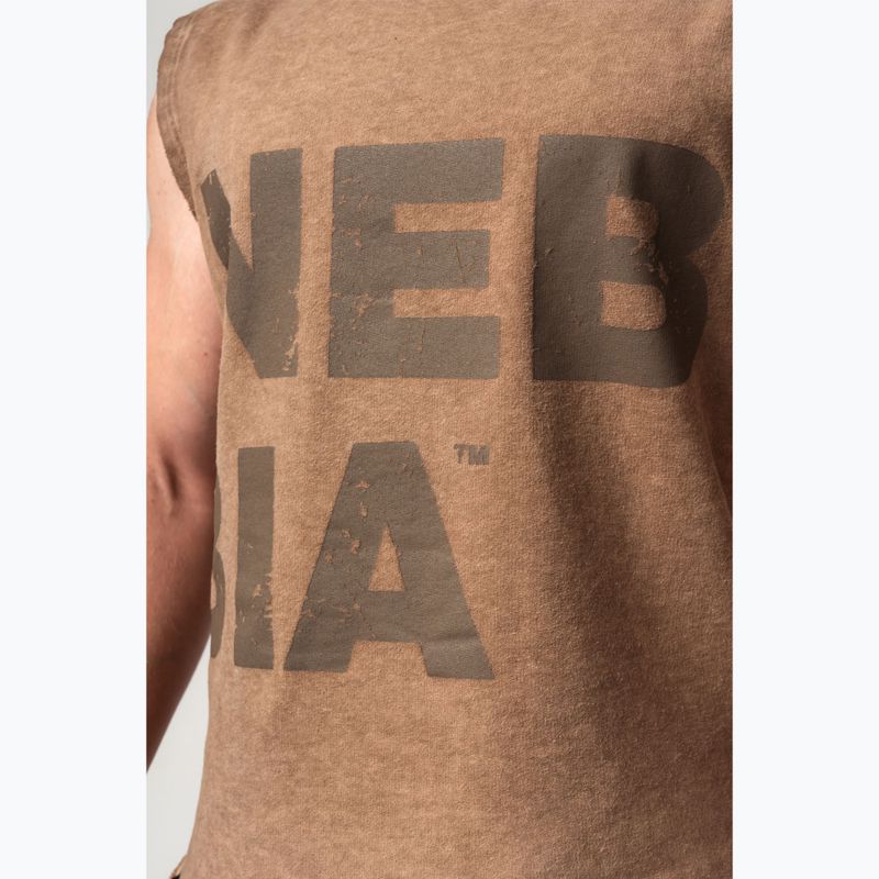 Vyriškas treniruočių tank topas Washed-Off Beastin light brown 5