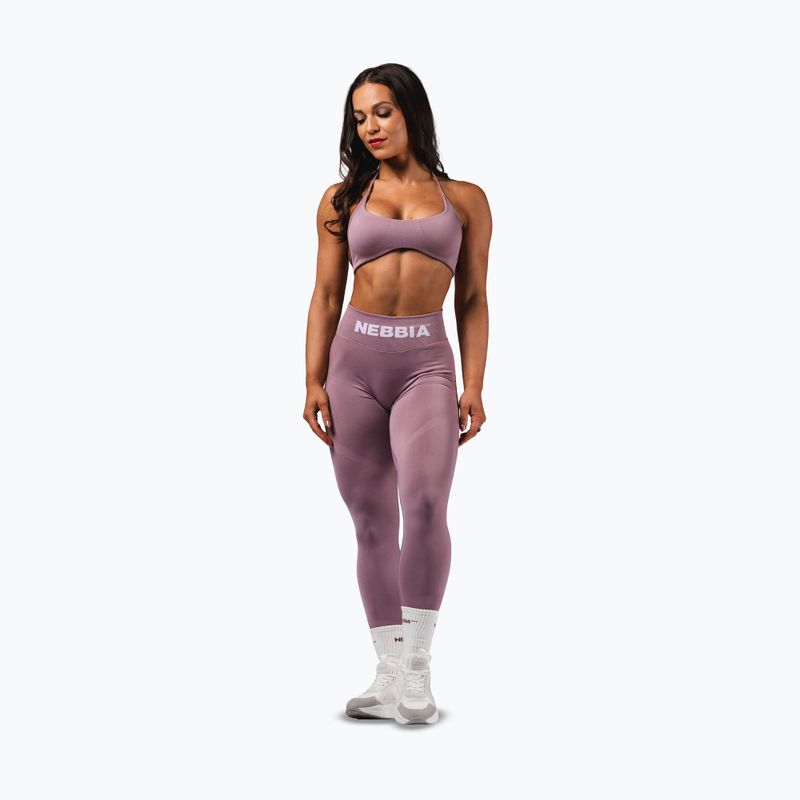 Moteriškos treniruočių tamprės NEBBIA Flow Seamless Hight Waist Push Up pink 2