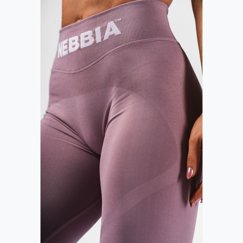 Moteriškos treniruočių tamprės NEBBIA Flow Seamless Hight Waist Push Up pink 6