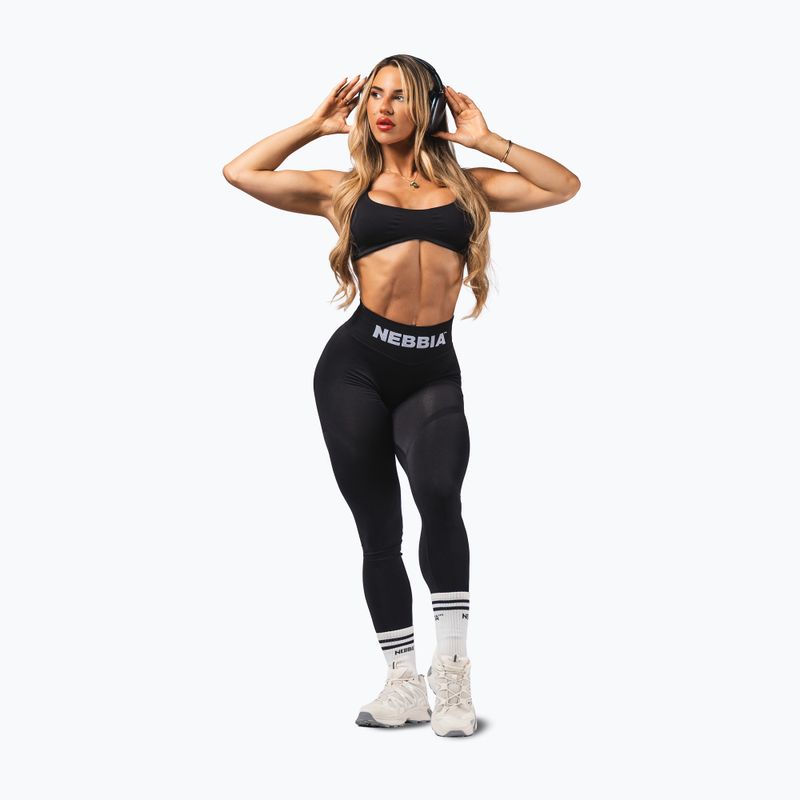 Moteriškos treniruočių tamprės NEBBIA Flow Seamless Hight Waist Push Up black 2