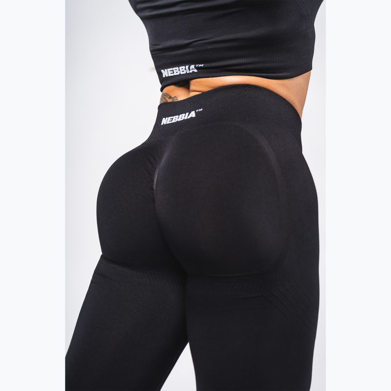 Moteriškos treniruočių tamprės NEBBIA Flow Seamless Push Up Black 5