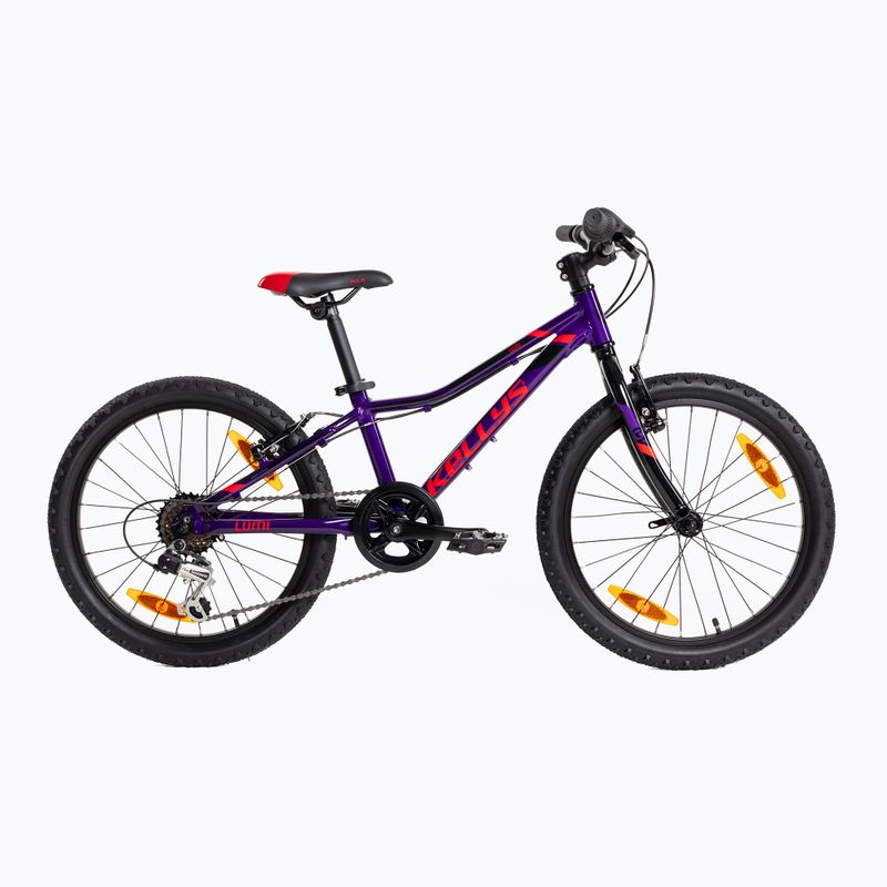 Kellys Lumi 30 20" vaikiškas dviratis violetinės spalvos 72390