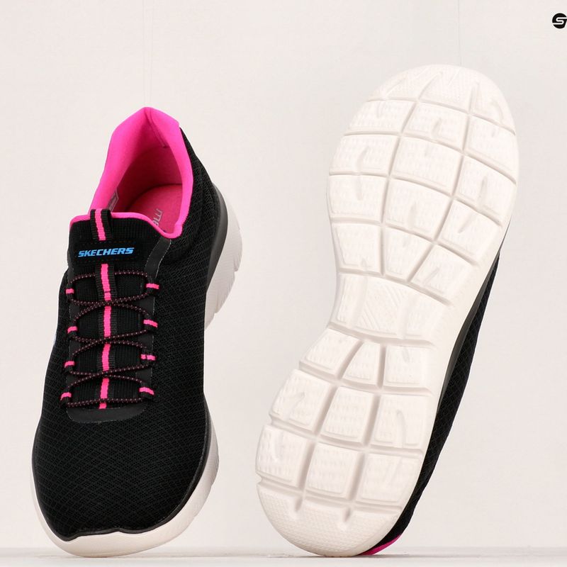 Moteriški treniruočių bateliai SKECHERS Summits black/hot pink 14