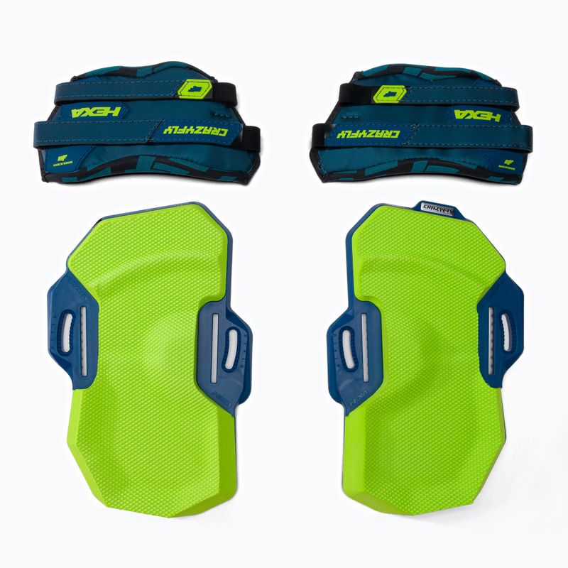 CrazyFly Hexa II Binding mėlynai žalios spalvos jėgos aitvarų pagalvėlės ir dirželiai T016-0260