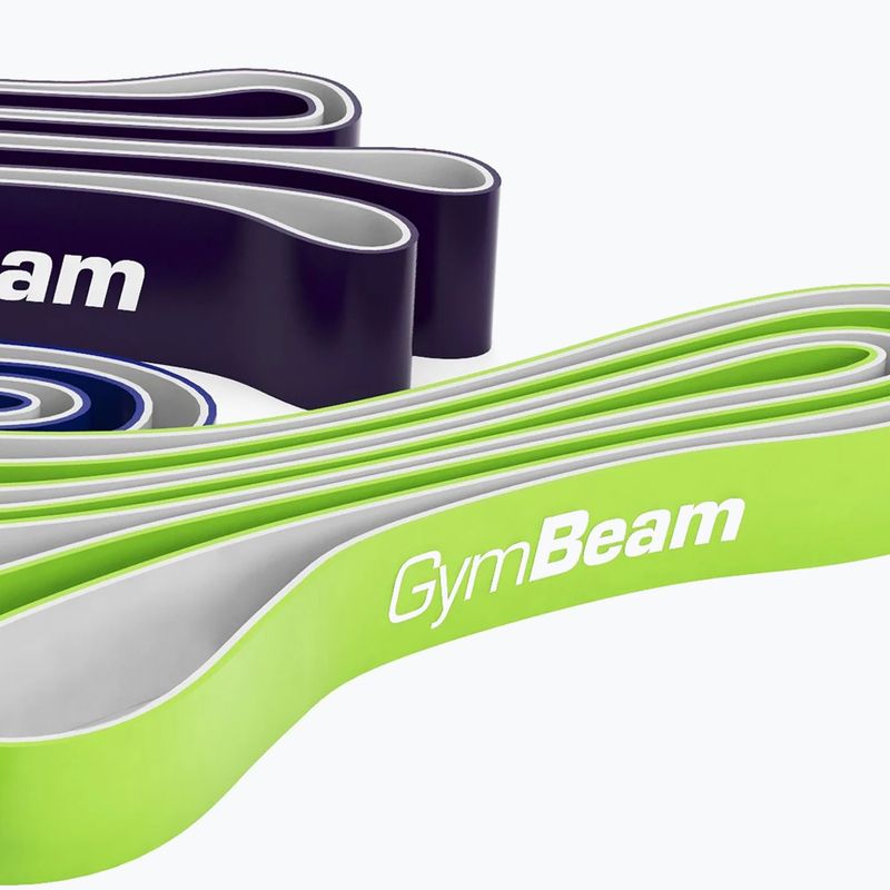 Pasipriešinimo juostų rinkinys GymBeam DuoBand 4 pack black/lime/navy/green 3