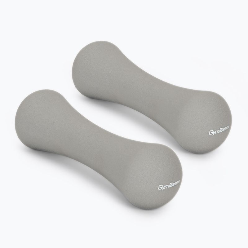 Hanteliai GymBeam Neoprene Dumbbells 2 x 1 kg light grey