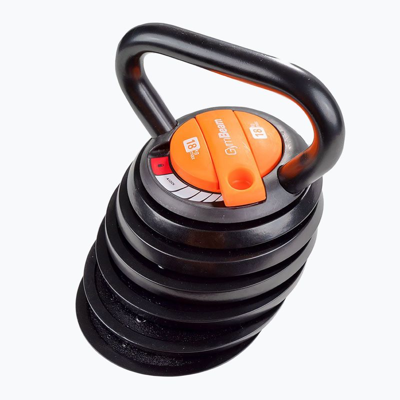 Reguliuojamas kettlebell GymBeam Kettlebell Adjustable 18 kg black 3