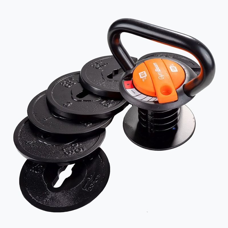 Reguliuojamas kettlebell GymBeam Kettlebell Adjustable 18 kg black 4