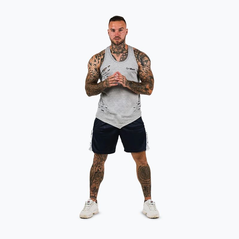 Vyriški šortai GymBeam Vertical navy 2