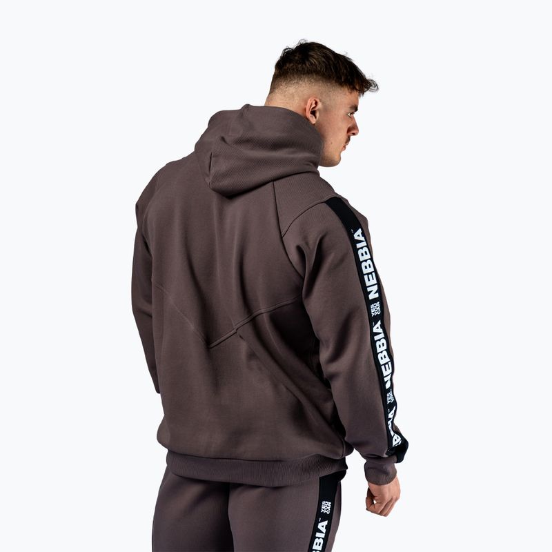 Vyriškas džemperis NEBBIA Hero Hoodie brown 4