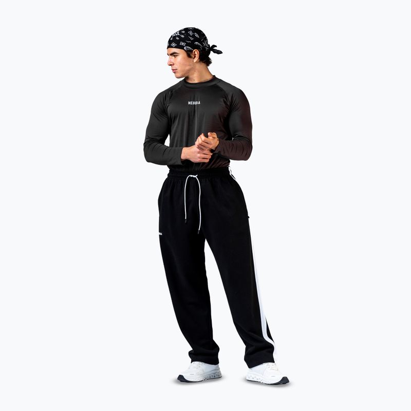 Vyriški treniruočių marškinėliai ilgomis rankovėmis NEBBIA Power black 2