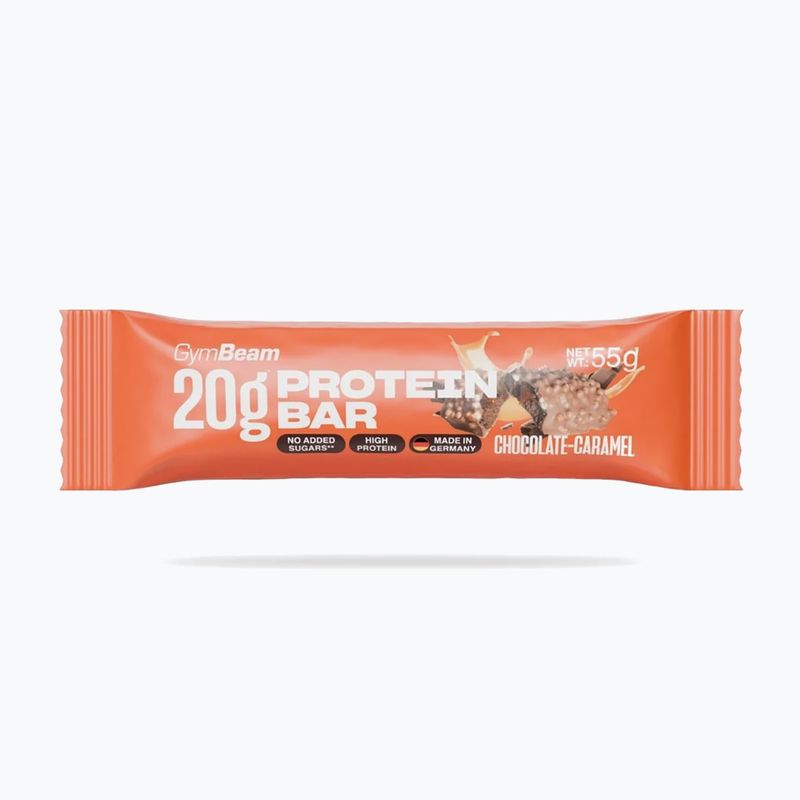 Baltyminis batonėlis GymBeam 55 g chocolate/caramel