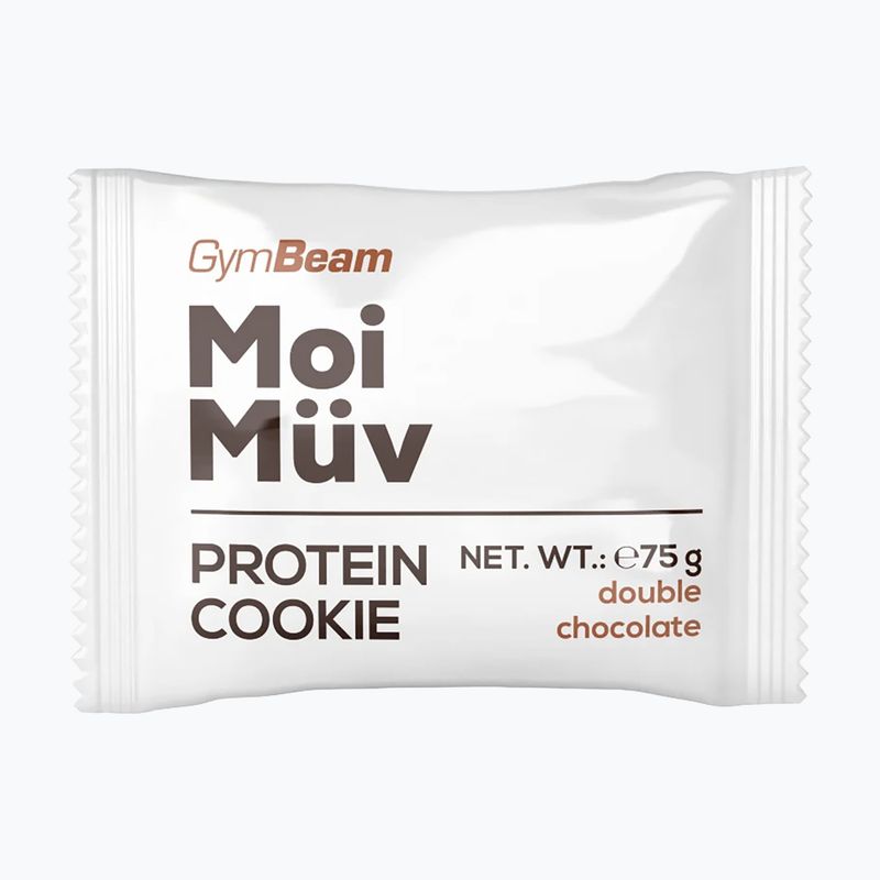 Baltyminis sausainis GymBeam MoiMüv 75 g double chocolate