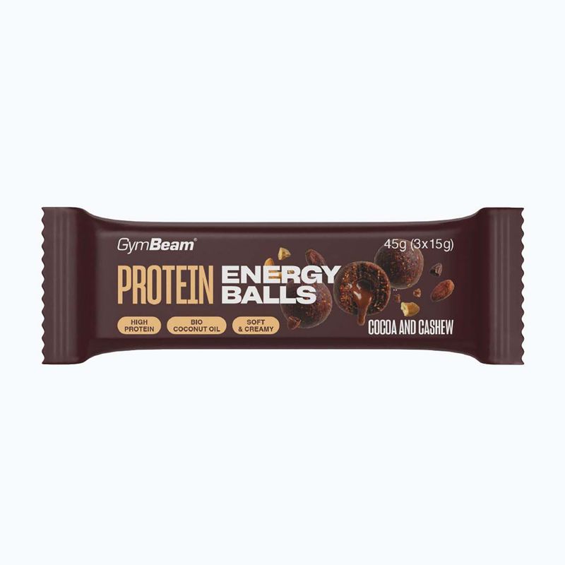 Baltymis batonėlis GymBeam Protein Energy Balls 45 g coca/cashew