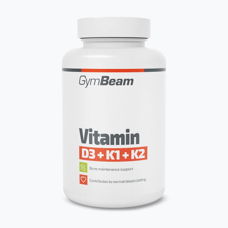 Vitaminai GymBeam D3+K1+K2 60 kapsulių