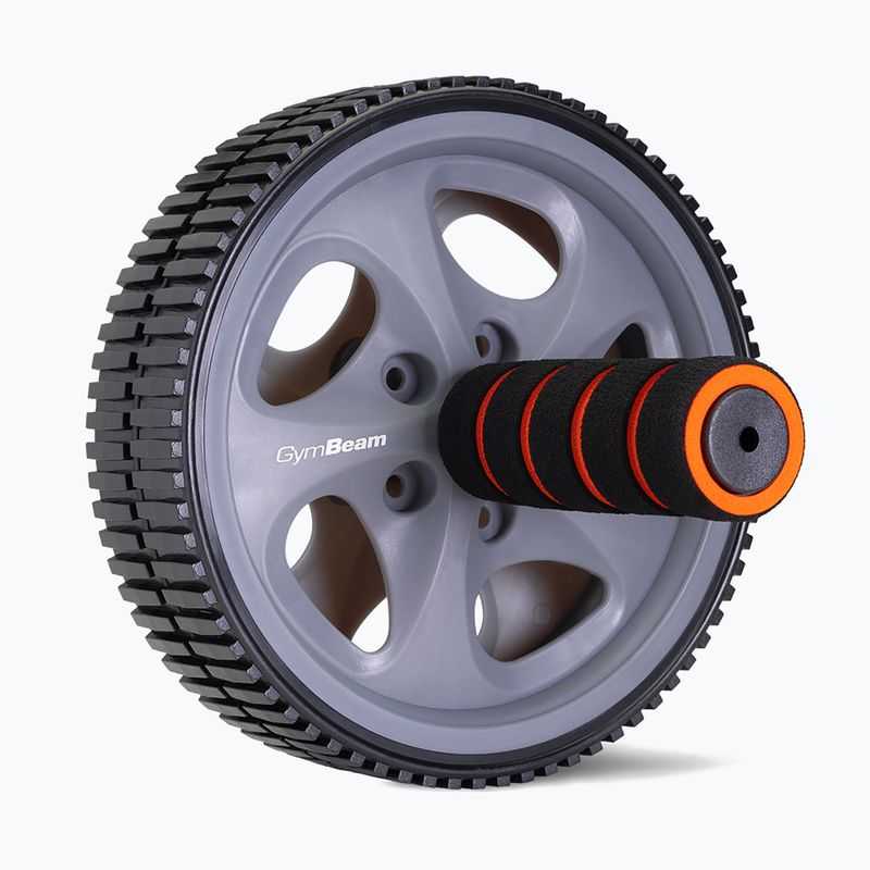 Ratukas pilvo raumenų pratimams GymBeam Ab Wheel juoda/pilka/oranžinė