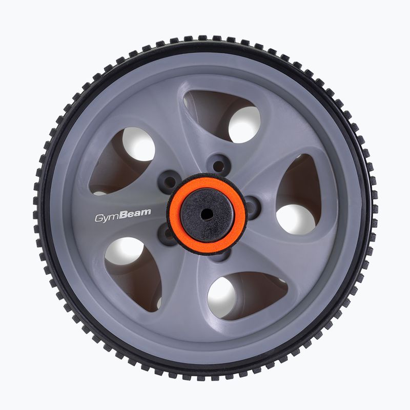 Ratukas pilvo raumenų pratimams GymBeam Ab Wheel juoda/pilka/oranžinė 3