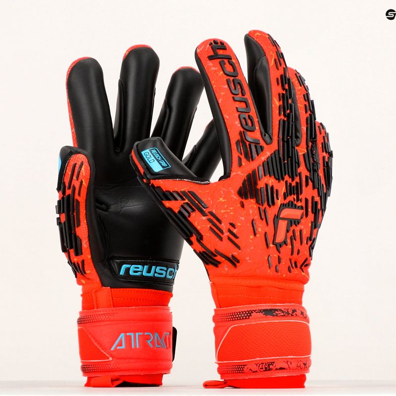 Reusch Attrakt Freegel Gold Finger Support Vartininko pirštinės raudonos 5370130-3333 9
