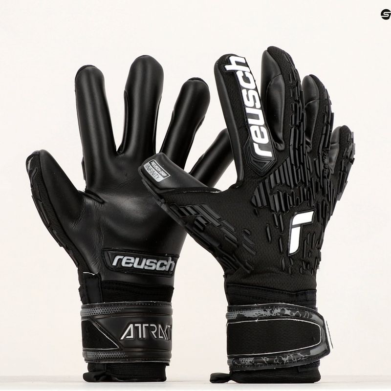 Reusch Attrakt Freegel Infinity Finger Support Vartininko pirštinės juodos 5370730-7700 9