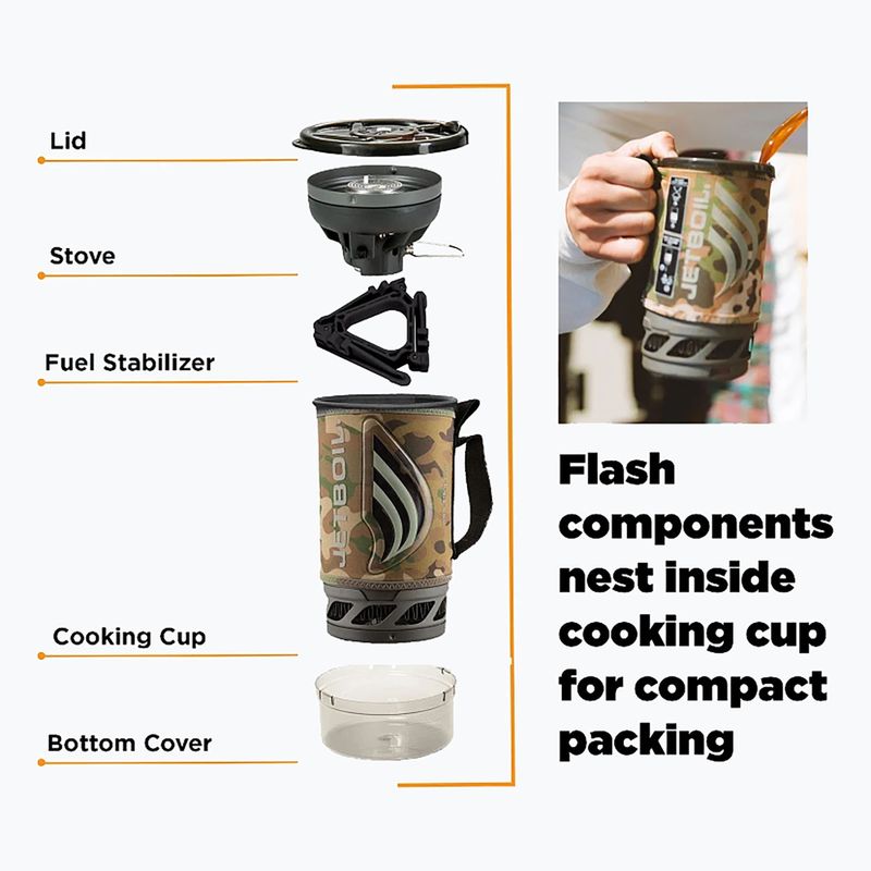 Jetboil New Flash set kelioninė viryklė rudos spalvos FLCM-EU 5
