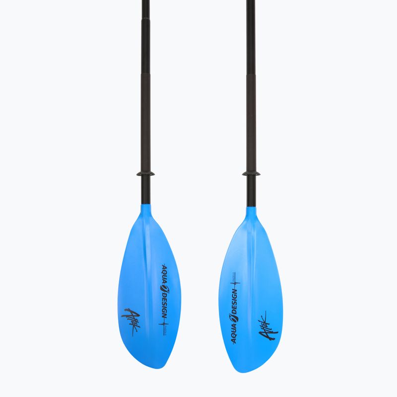 Keturių dalių baidarės irklas AQUADESIGN K1 Attak 4 blue 3
